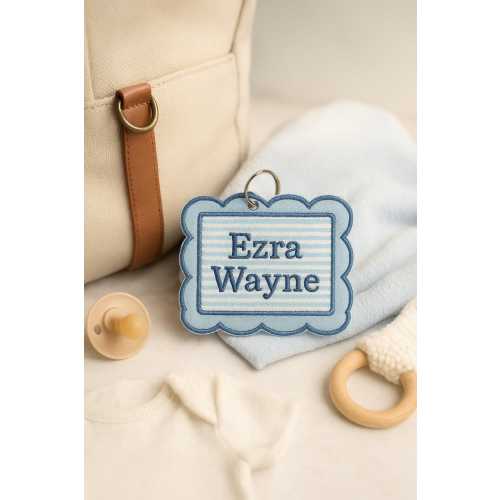 Personalized Embroidered Diaper Bag Tag