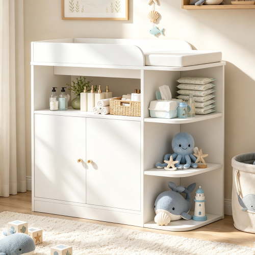 linor, Baby Dresser with Changing Table, Model 34.2"x18.1"x34.1"