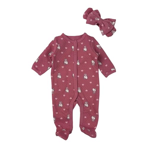 Hello Kitty Baby Girls' Footies Newborn Snap Buttons Onesie Romper