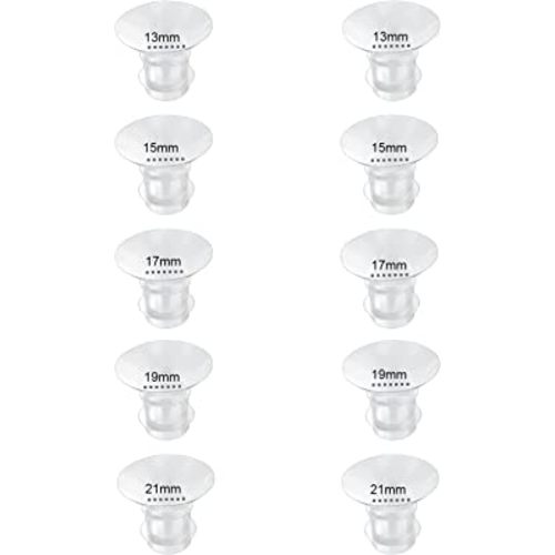 Flange Inserts 13/15/17/19/21mm 10PC,Compatible with Momcozy S12 Pro/S9 Pro/S12/S9 Wearable Brseastpump Cup,for Medela/Spectra/Bellaaby/TSRETE 24mm Shields/Flange,Reduce 24mm Tunnel Down to Other Size