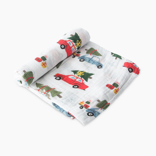 Little Unicorn Cotton Muslin Holiday Swaddle Blanket - Holiday Haul