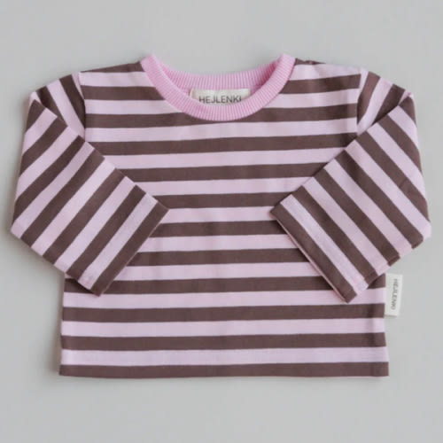 LONGSLEEVE STRIPED BLUSH/BROWN – HEJLENKI