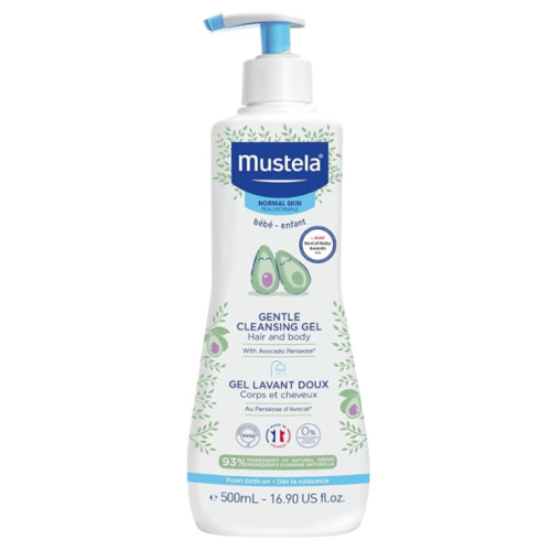 Mustela Baby Gentle Cleansing Gel - Baby Hair & Body Wash - with Natural Avocado fortified with Vitamin B5 - Biodegradable Formula & Tear-Free - 1 or 2-Pack - Various Sizes