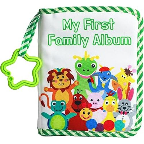 Baby Photo Album, My First Photo Album for Baby, 4x6 Inch Soft Cloth Family Book
