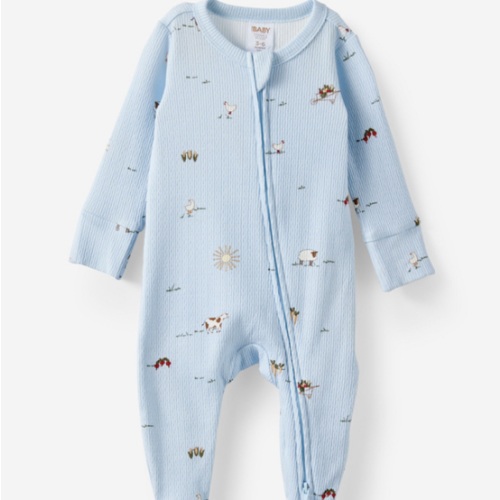 Littlie Organic Long Sleeve Zip All In One Romper