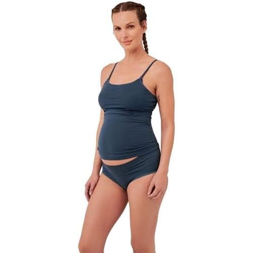 Pact Organic Cotton Maternity Foldover Hipster Underwear for Pregnancy Postpartum, 4 pack