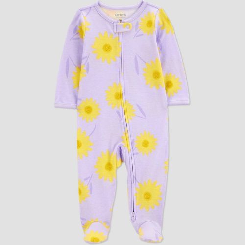 Carter's Just One You®️ Baby Girls' Sleep N' Play - Pink Newborn: Cotton-Poly Blend, Rainbow Pattern