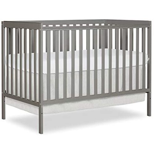 Dream On Me Synergy 5-in-1 Convertible Crib in Cool Grey, Greenguard Gold Certified