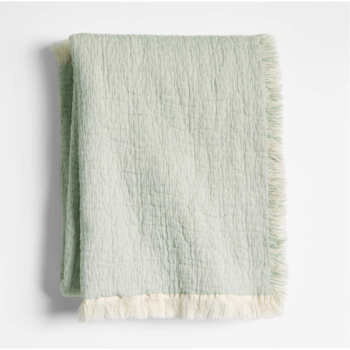 Supersoft Organic Cotton Gauze Verte Green Baby Stroller Blanket