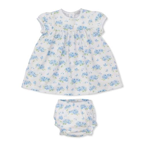 Heavenly Hydrangeas Blue Woven Dress Set