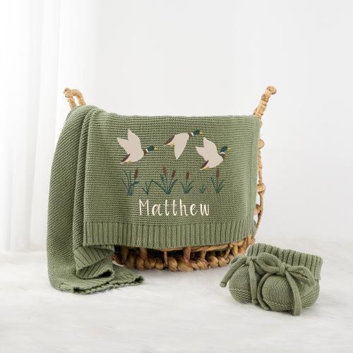 Personalized Mallard Duck Baby Blanket, Blanket With Name, Duck Hunting Baby Blanket, Mallard Duck Nursery, Baby Shower Gift