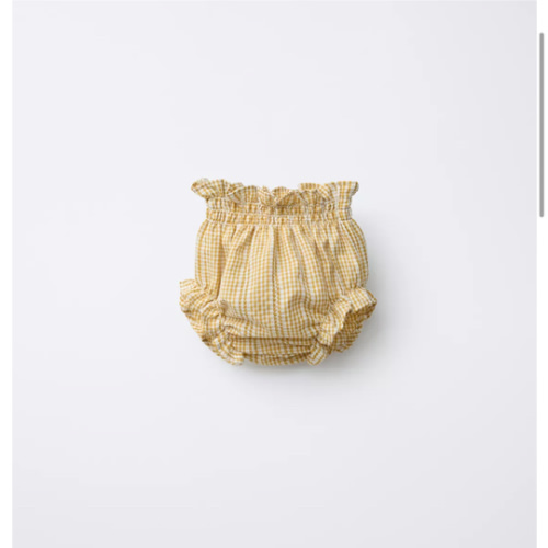 GINGHAM PRINT UNDERWEAR - Yellow | ZARA United States