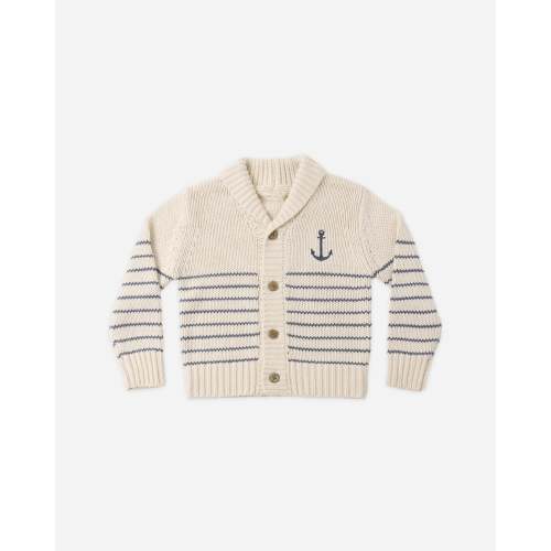 Shawl Cardigan Natural & Marine