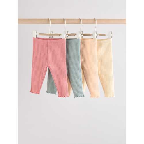 Blue/Pink Baby Leggings 4 Pack (0mths-2yrs)