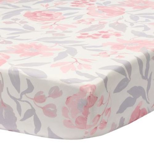 Bedtime Originals Lavender Floral Baby Fitted Crib Sheet - Pink/Purple