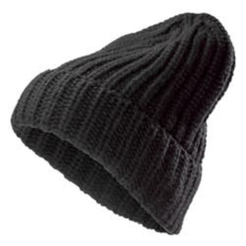 For Louie - Montagna | Black Chunky Knitted Rib Beanie