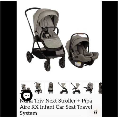 Nuna Triv Next Stroller + Pipa Aire RX Infant Car Seat Travel System