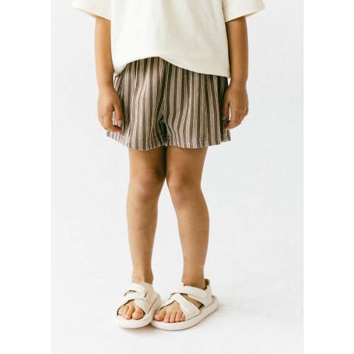 Striped Terry Shorts- Brown – Fostered Collection