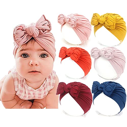 Baby Turban Newborn Turbans for Baby Girls Head Wraps Bow Hats for Newborns Baby Beanie Hats Headraps