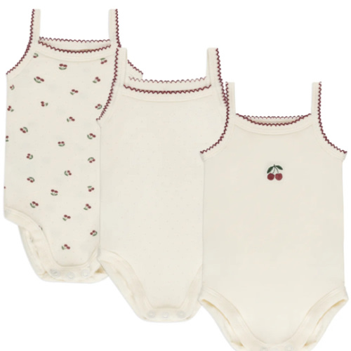 3 Pack breathable Cherry Print Baby Undershirts – Ely's & Co.