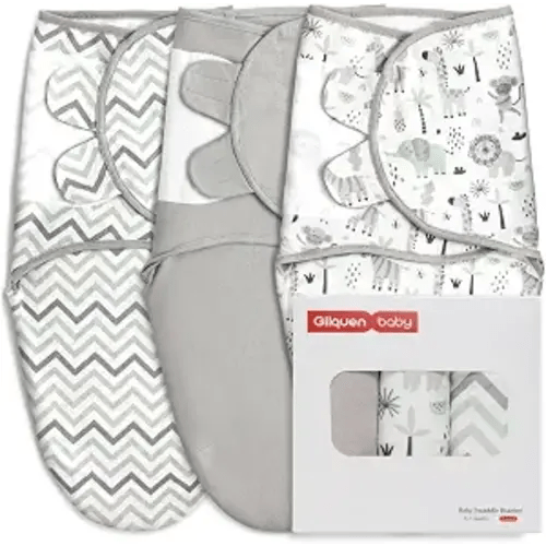GLLQUEN BABY Swaddles for Newborns 0-3 Months, Adjustable & Easy Fastener