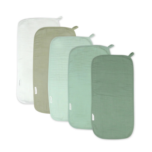 5-Pack Organic Cotton Multi-layer Woven Burp Cloths | Honest Baby Clothing
