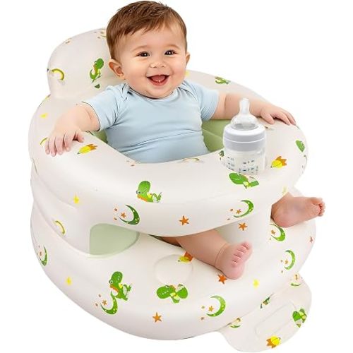Inflatable Baby Floor Seat with Tray, Infant Chair for Babies 3–36 Months
