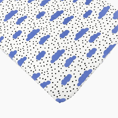 Norani Organic Fitted Crib Sheets - Clouds, OS