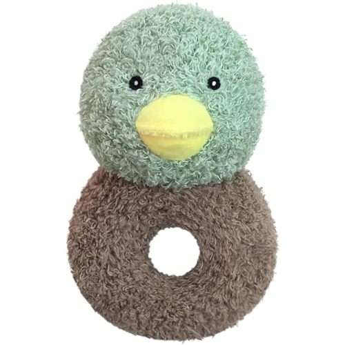 Baby Mallard Duck Soft Rattle Toy, Plush Green Duck Infant Shaker Rattle Easy-Grasp Stuffed Animal Toy, Gifts for Newborns Babies Toddlers Boys Girls, 5.3 Inches