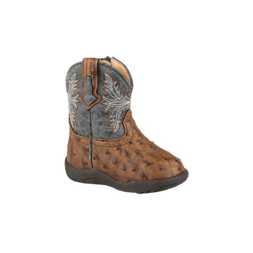 Roper Infants Boy's Brown Vamp Shaft Navy Boots