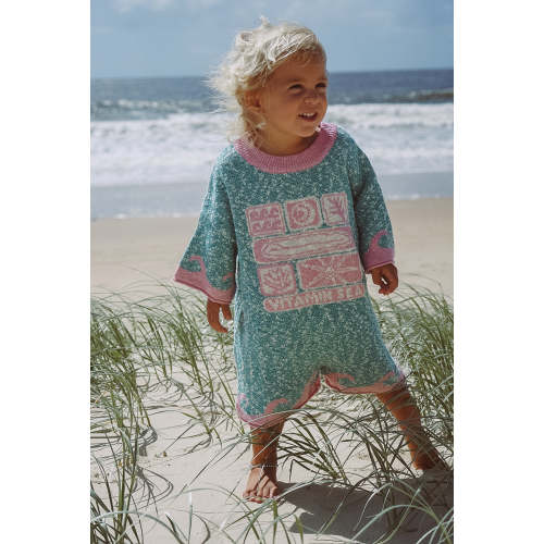 Vitamin Sea endless wave knit jumpsuit - Speckled green