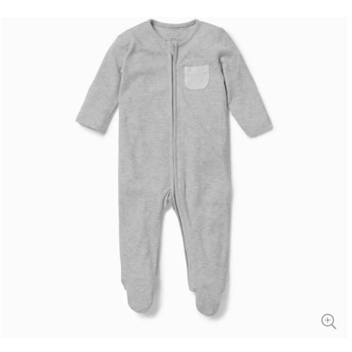 Clever Zip Sleepsuit Gray Marl / Newborn