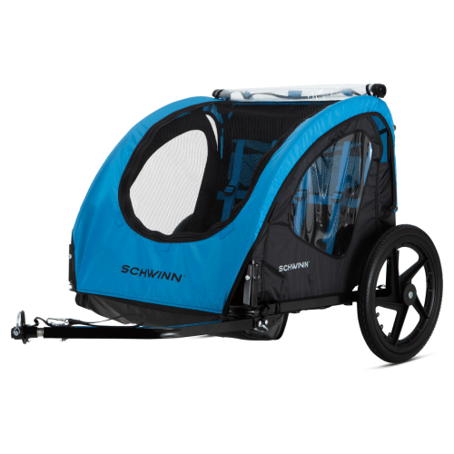 SCHWINN SHUTTLE DOUBLE BIKE TRAILER BLUE/BLACK