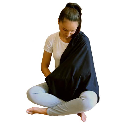 LK Baby Infinity Nursing Scarf Breastfeeding Cover Ultra Soft Breathable (Black)