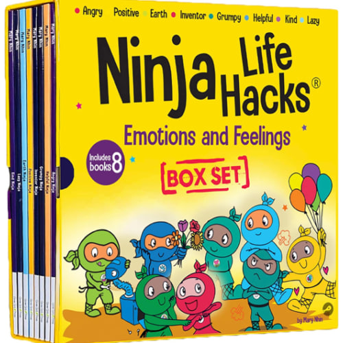 Ninja Life Hacks Emotions and Feelings 8 Book Box Set (Books 1-8: Angry, Inventor, Positive, Lazy, Helpful, Earth, Grumpy, Kind)