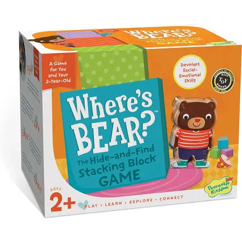 Peaceable Kingdom Where's Bear? The Hide and Find Stacking Block Game for 2 Year Olds