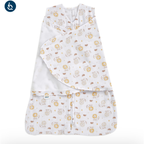 Lion Print Cotton Muslin Newborn Swaddle | HALO