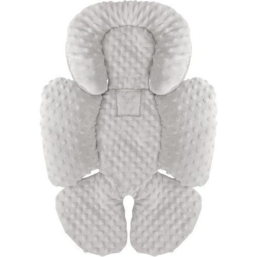 KAKIBLIN Infant Car Seat Insert, Baby Carseat Head & Body Support for Newborn, 2-in-1 Reversible Baby Car Seat Cushion, Soft Stroller Cushion Insert for CarSeats, Bouncer, Strollers, Swing
