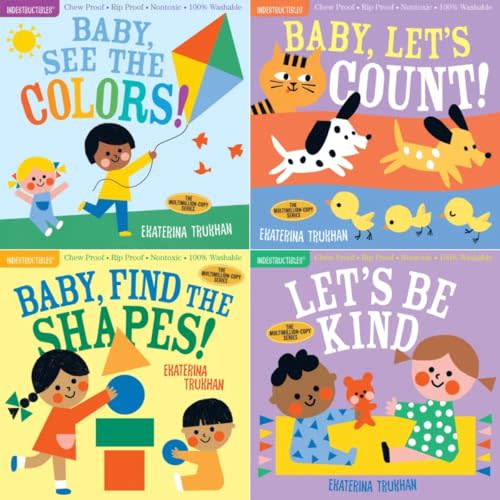 Indestructibles: Early Learning Series 4 Books Set - Chew Proof · Rip Proof · Nontoxic · 100% Washable (Book for Babies, Newborn Books, Safe to Chew)