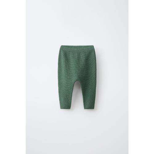 PEARL KNIT JOGGERS - Green | ZARA United States