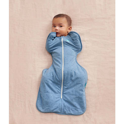 Swaddle Up™ 2.5 TOG Cotton Storm Blue Pebbles - Medium Size