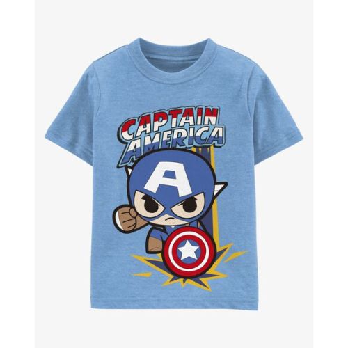 Toddler Boy Marvel™ Captain America Short-Sleeve Graphic Tee - Blue | Carter's