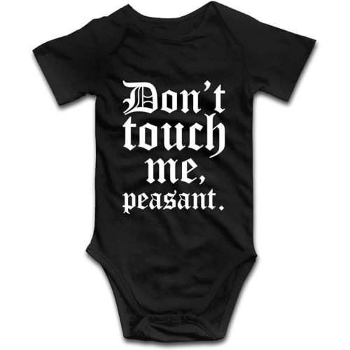 DOQOSESHY Don't Touch Me Peasant-Baby Outfit Boys Girls Romper Short Sleeve/Sleeveless/Long Sleeve Bodysuit