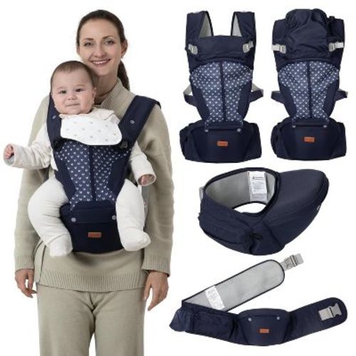 BabbleRoo Grow Carrier – 6-in-1 Baby Carrier with Hip Seat, Ergonomic & Adjustable Toddler Carrier, Newborn to Toddler, with Lumbar Support & Sunshade