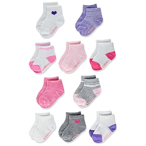 Hanes unisex-baby And Toddler Socks, Non-slip Grip Ankle Socks, Boys' and Girls', Multipacks