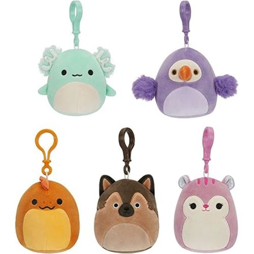 Squishmallows Original 3.5-Inch Clip-On Plush 5-Pack - Ultrasoft Official Jazwares Plush - Amazon Exclusive