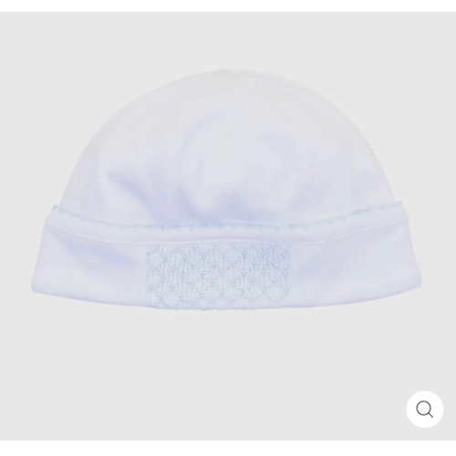 Solid Essentials Hat- White/Blue Smocked – VACE