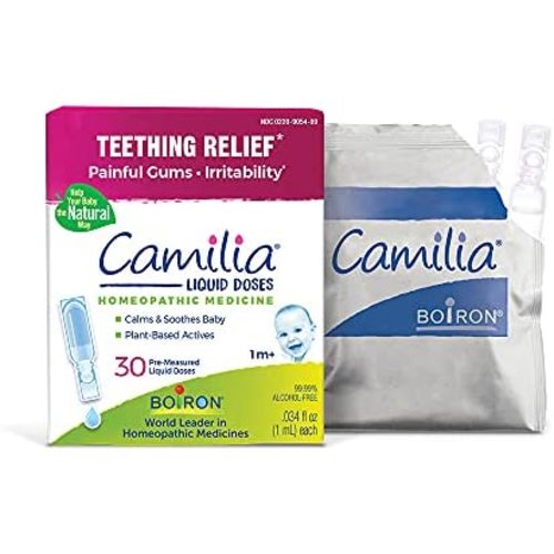 Boiron Camilia, Doses, Homeopathic Medicine for Teething Relief Natural - 30 Count