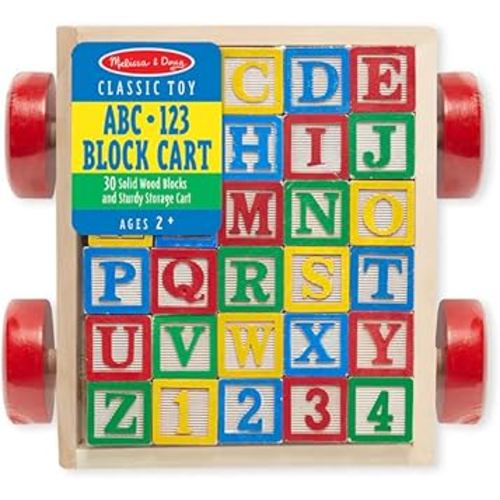 Melissa & Doug Classic ABC Block Cart , 1 Count (Pack of 1)