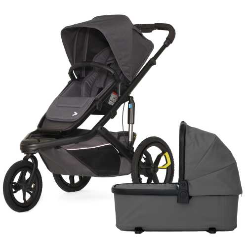 Veer Switch&Jog Luxe Stroller with Neoprene Kit + Bassinet Bundle - Gray Granite
